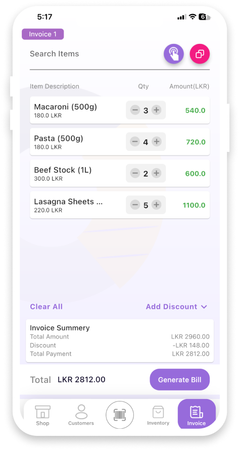 Fan Budget POS App - Smart Mobile POS System English Screen